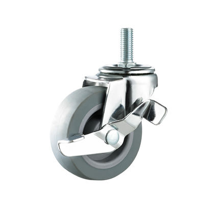 टीपीआर फर्नीचर कास्टर्स 50mm 75mm थर्मोप्लास्टिक रबर लाइट ड्यूटी कास्टर्स